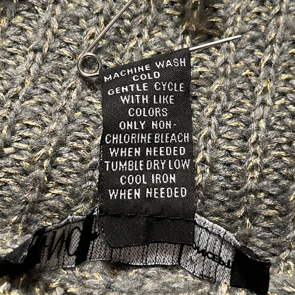 Olive Green with Gold Metallic Crop Sweater by INC International Concepts in XL - Picture 12 of 12